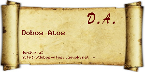 Dobos Atos névjegykártya